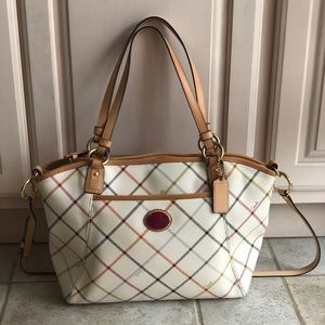 Coach Peyton Tattersall Shoulder Tote